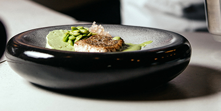 Assiette plat gastronomique